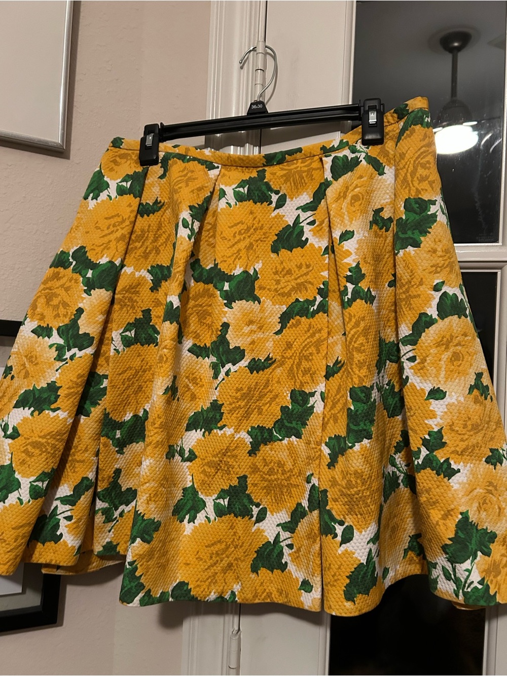 Yellow Floral A-Line Skirt - Michael kors